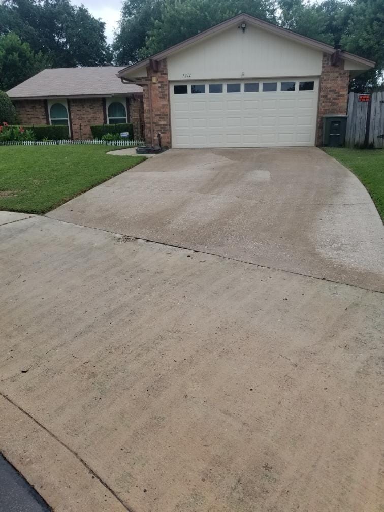After power washing concrete